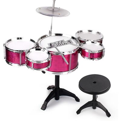 Unbranded (Red, Oversized Drum Set) Kids Jazz Drums Set For Toddlers Toughs Knock-resistan Unbranded (Red, Oversized Drum Set) Kids Jazz Drums Set For Toddlers Toughs Knock-resistan