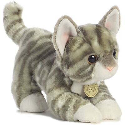 Aurora World Aurora? Adorable Miyoni? Grey Tabby Kitten Stuffed Animal - Lifelike Detail - Ch Aurora World Aurora? Adorable Miyoni? Grey Tabby Kitten Stuffed Animal - Lifelike Detail - Ch