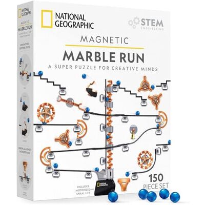 National Geographic Magnetic Marble Run - 150-Piece STEM Building Set for Kids & Adults National Geographic Magnetic Marble Run - 150-Piece STEM Building Set for Kids & Adults