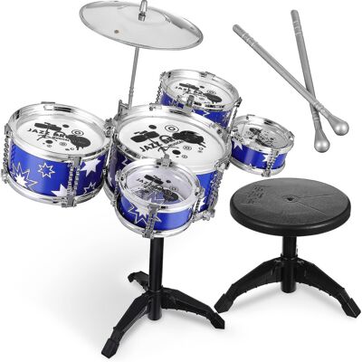 Unbranded Drum Set For Kids Jazz Drum Kit For Toddler Drum Set With Stool Percussion Music Unbranded Drum Set For Kids Jazz Drum Kit For Toddler Drum Set With Stool Percussion Music