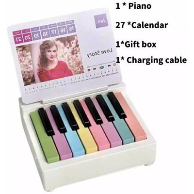 VEISHET (White) Taylor Swift Piano Music Sheets Calendar Toy Set Musical Instrument Fans VEISHET (White) Taylor Swift Piano Music Sheets Calendar Toy Set Musical Instrument Fans