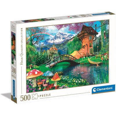 Clementoni Collection-The Old Shoe House-500 Pieces-Puzzle, Horizontal, Fun for Clementoni Collection-The Old Shoe House-500 Pieces-Puzzle, Horizontal, Fun for