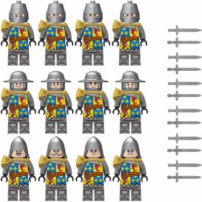 Bonxaif (12PCS Medieval Knights-B) 84PCS Medieval Knights Military dragon soldiers build Bonxaif (12PCS Medieval Knights-B) 84PCS Medieval Knights Military dragon soldiers build