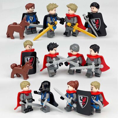 Bonxaif (12PCS Medieval Knights-G) 84PCS Medieval Knights Military dragon soldiers build Bonxaif (12PCS Medieval Knights-G) 84PCS Medieval Knights Military dragon soldiers build