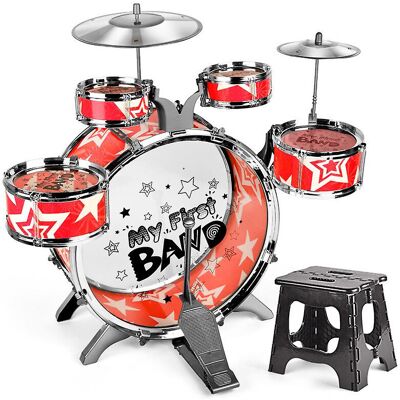 Unbranded Children's Drum Toy Set Rock Jazz Drum Kit Early Education Toy With Drum Cymbal Unbranded Children's Drum Toy Set Rock Jazz Drum Kit Early Education Toy With Drum Cymbal