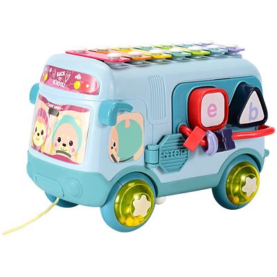 Unbranded (Blue) Baby 18 Toys Months Baby Musical Learning Bus Toys Xylophone Shape Includ Unbranded (Blue) Baby 18 Toys Months Baby Musical Learning Bus Toys Xylophone Shape Includ