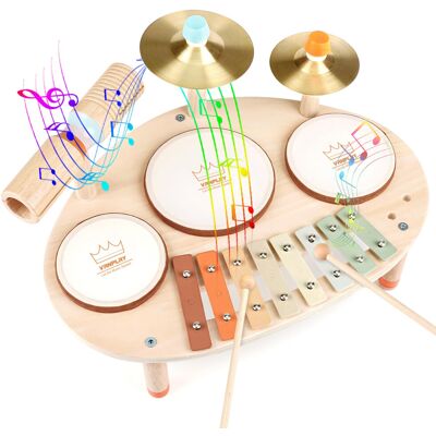 Vanplay Kids Toys Wooden Kids Drum Kit Musical Instruments For Toddlers Wooden T Vanplay Kids Toys Wooden Kids Drum Kit Musical Instruments For Toddlers Wooden T