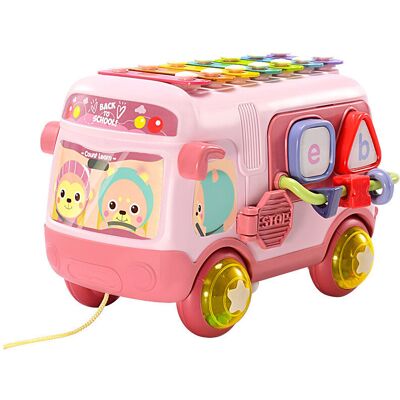 Unbranded (Pink) Baby 18 Toys Months Baby Musical Learning Bus Toys Includes Xylophone Sha Unbranded (Pink) Baby 18 Toys Months Baby Musical Learning Bus Toys Includes Xylophone Sha