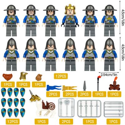 Bonxaif (12PCS Medieval Knights - 1) Medieval Knights Military dragon soldiers building Bonxaif (12PCS Medieval Knights - 1) Medieval Knights Military dragon soldiers building