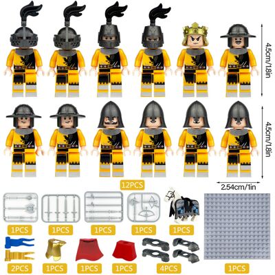 Bonxaif (12PCS Medieval Knights - 3) Medieval Knights Military dragon soldiers building Bonxaif (12PCS Medieval Knights - 3) Medieval Knights Military dragon soldiers building