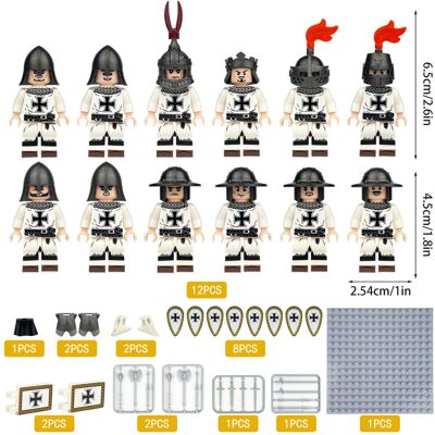 Bonxaif (12PCS Medieval Knights - 6) Medieval Knights Military dragon soldiers building Bonxaif (12PCS Medieval Knights - 6) Medieval Knights Military dragon soldiers building