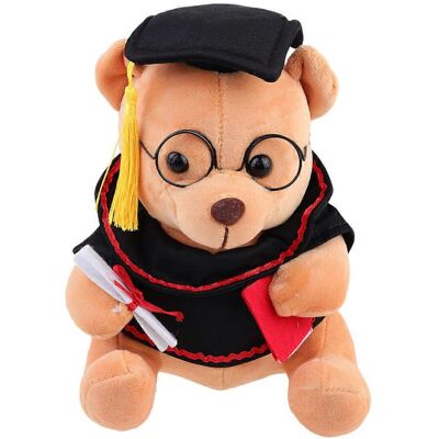 Kricely (As show, One size) 18cm Light Brown Adorable Stuffed Bear Plush Toy Bear with G Kricely (As show, One size) 18cm Light Brown Adorable Stuffed Bear Plush Toy Bear with G