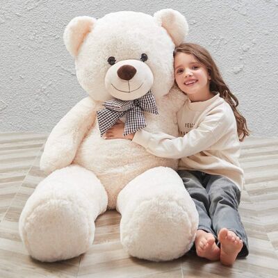 Unbranded (47", White) HkeDes 4ft Giant Teddy Bear Stuffed Animal Soft Bear Plush Toy Unbranded (47", White) HkeDes 4ft Giant Teddy Bear Stuffed Animal Soft Bear Plush Toy