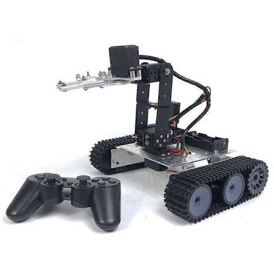 Unbranded (As show, One size) Metal RC Tank with MG996 4 Dof Robotic Arm Ps2 Remote Contr Unbranded (As show, One size) Metal RC Tank with MG996 4 Dof Robotic Arm Ps2 Remote Contr