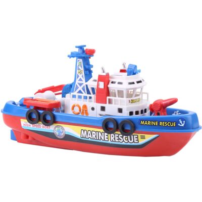 Unbranded Children Kids Fireboat Toy Water Spraying Ship Model with Sound & Flash Light Unbranded Children Kids Fireboat Toy Water Spraying Ship Model with Sound & Flash Light