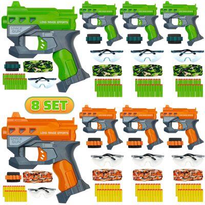 Wordot 8 Pack Blaster Guns Toys Compatible with Nerf Party- Mini Gun Party Favors Toy f Wordot 8 Pack Blaster Guns Toys Compatible with Nerf Party- Mini Gun Party Favors Toy f