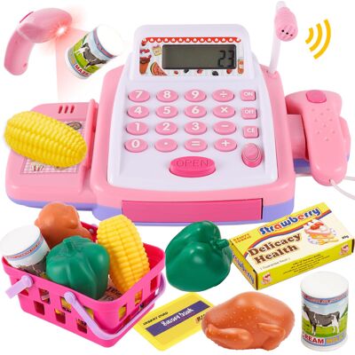 HYAKIDS Child Toy Till Cash Register for Kids, Shopping Till Role Play Food Mone HYAKIDS Child Toy Till Cash Register for Kids, Shopping Till Role Play Food Mone