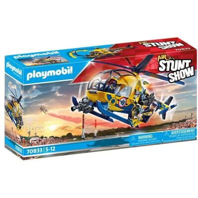 Playmobil - 70833 - Air Stuntshow Plastic Helicopter and Film Crew for Children Playmobil - 70833 - Air Stuntshow Plastic Helicopter and Film Crew for Children