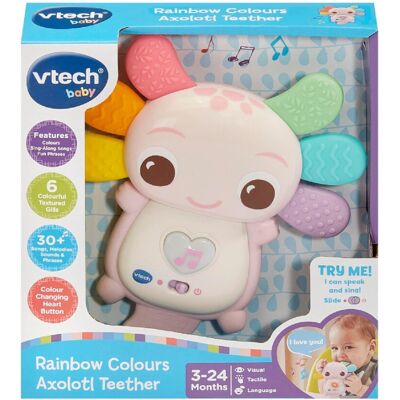 Vtech Rainbow Colours Axolotl Teether Pink Interactive Toy Vtech Rainbow Colours Axolotl Teether Pink Interactive Toy