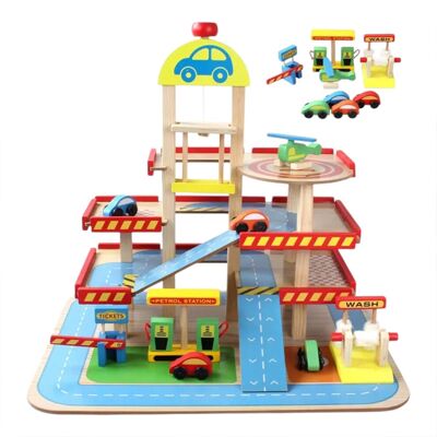 Unbranded Wooden 3 Storey Garage Pretend Toy Kids Educational Car Role Play Gift Unbranded Wooden 3 Storey Garage Pretend Toy Kids Educational Car Role Play Gift
