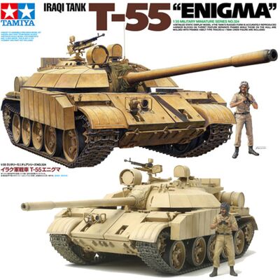 TAMIYA 35324 T-55 Enigma Iraqi Tank 1:35 Military Model Kit TAMIYA 35324 T-55 Enigma Iraqi Tank 1:35 Military Model Kit