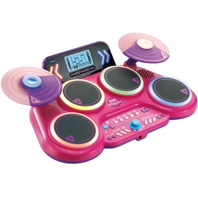 VTech Kidi DJ Drums Pink, Light-up Electronic Drum Kit for Kids, with 4 Drums, 2 VTech Kidi DJ Drums Pink, Light-up Electronic Drum Kit for Kids, with 4 Drums, 2