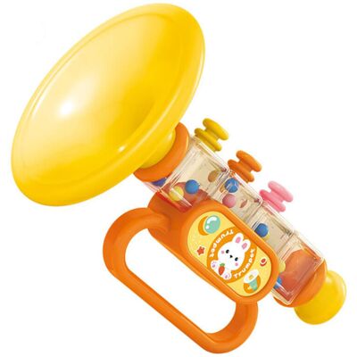 Unbranded Kids Trumpet Toy Yellow Musical Learning Instrument with Bright Cartoon Style an Unbranded Kids Trumpet Toy Yellow Musical Learning Instrument with Bright Cartoon Style an