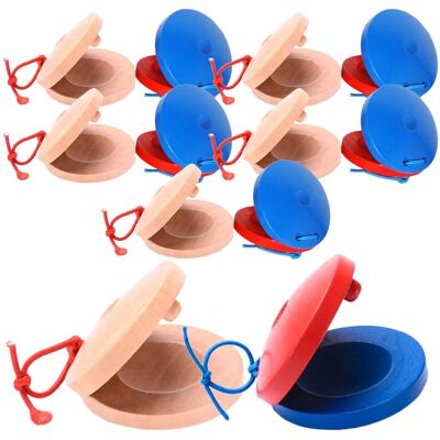 Unbranded 12pcs Wooden Castanets for Kids Musical Instruments, Easy Grip Design, Clear Per Unbranded 12pcs Wooden Castanets for Kids Musical Instruments, Easy Grip Design, Clear Per