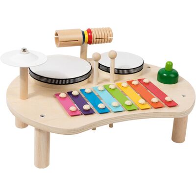Unbranded Toddler Drum Set 5 in 1 Wooden Baby Musical Instruments with BuiltIn Storage Slo Unbranded Toddler Drum Set 5 in 1 Wooden Baby Musical Instruments with BuiltIn Storage Slo