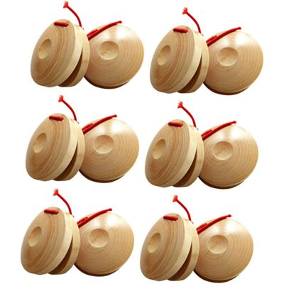 Unbranded 12pcs Wooden Castanets for Kids Orff Hand Percussion Clear Sound Rhythm Practice Unbranded 12pcs Wooden Castanets for Kids Orff Hand Percussion Clear Sound Rhythm Practice