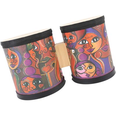Unbranded Waterproof Wooden Bongo Drums for Kids, 15.5cm & 13cm Sizes Unbranded Waterproof Wooden Bongo Drums for Kids, 15.5cm & 13cm Sizes