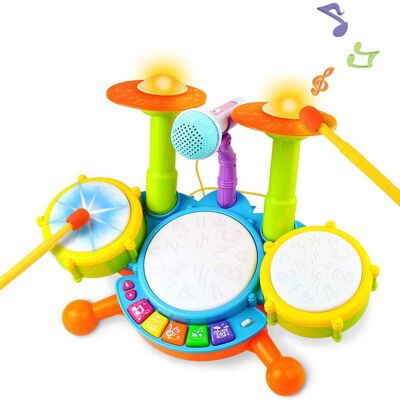 Symiu Kids Drum Kit - Toy for 1-2 Year Old Boys & Girls - Multicolor Rock and Ro Symiu Kids Drum Kit - Toy for 1-2 Year Old Boys & Girls - Multicolor Rock and Ro
