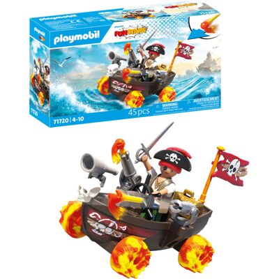 Playmobil Fun Stars Racing Pirate Boat Toy from 4 years Gift for childre Playmobil Fun Stars Racing Pirate Boat Toy from 4 years Gift for childre