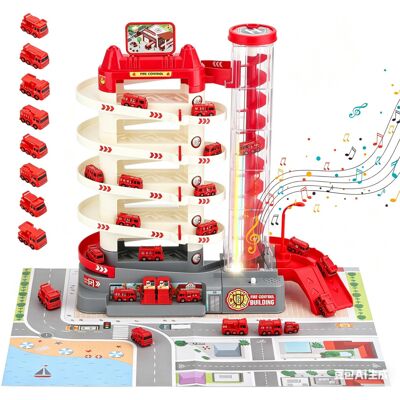 deAO Toys Fire Control Garage Toy Set deAO Toys Fire Control Garage Toy Set