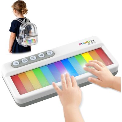 Pup Go Pocket Size Rainbow Electronic Piano for Toddlers Age 2+, Early Learning Pup Go Pocket Size Rainbow Electronic Piano for Toddlers Age 2+, Early Learning