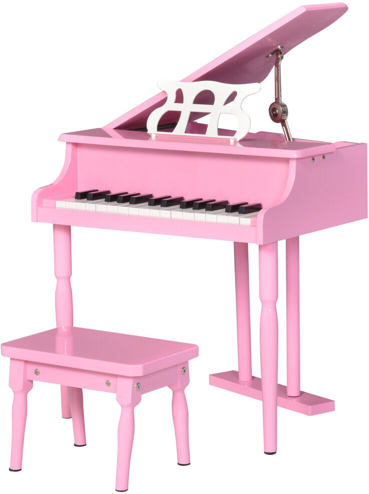 HOMCOM 30 Keys Mini Kids Piano with Music Stand and Bench Best Gifts Toy