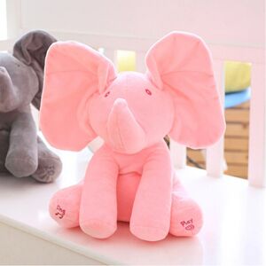 Unbranded (Pink) Baby Peek-a-boo plush elephant singing toy elephant doll doll toy with mo Unbranded (Pink) Baby Peek-a-boo plush elephant singing toy elephant doll doll toy with mo