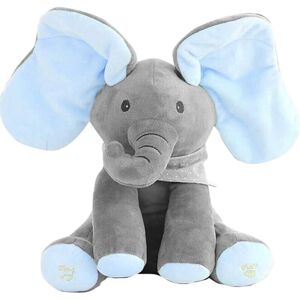 Unbranded (Gray+Blue) Peek-a-Boo Animated Talking and Singing Elephant Baby Kids Education Unbranded (Gray+Blue) Peek-a-Boo Animated Talking and Singing Elephant Baby Kids Education