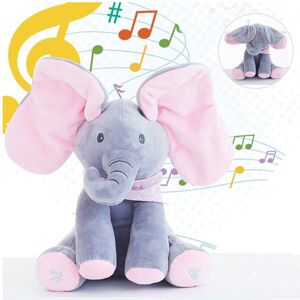 Unbranded (Pink Gray) Peek-a-boo Elephant Singing Baby Plush Toy Stuffed Doll Unbranded (Pink Gray) Peek-a-boo Elephant Singing Baby Plush Toy Stuffed Doll