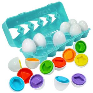 The Magic Toy Shop Matching 12 Pcs Eggs Set Color & Shape Sorter Recognition Educational Baby Toy The Magic Toy Shop Matching 12 Pcs Eggs Set Color & Shape Sorter Recognition Educational Baby Toy