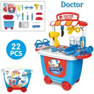 Unbranded (Doctor-22pcs set) Cute Kids Simulation Ice Cream Shop Kitchen Cart Pretend Toy Unbranded (Doctor-22pcs set) Cute Kids Simulation Ice Cream Shop Kitchen Cart Pretend Toy