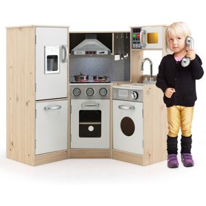 Casart Kids Corner Kitchen Playset Cooking Toy w/ Cookware Sounds & Light 3+ Casart Kids Corner Kitchen Playset Cooking Toy w/ Cookware Sounds & Light 3+