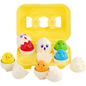 The Magic Toy Shop 6 Matching Eggs Shapes and Colour Sorter Toy for Babies Toddl The Magic Toy Shop 6 Matching Eggs Shapes and Colour Sorter Toy for Babies Toddl