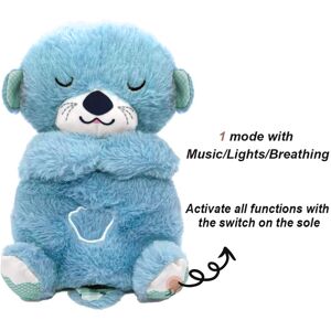 CLOSKYE (30CM, Blue Otter) Breathing Bear Baby Soothing Otter Plush Doll Toy Baby Kids S CLOSKYE (30CM, Blue Otter) Breathing Bear Baby Soothing Otter Plush Doll Toy Baby Kids S