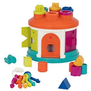 Battat ? Shape Sorter House ? Color and Shape Sorting Toy with 6 Keys and 12 Sha Battat ? Shape Sorter House ? Color and Shape Sorting Toy with 6 Keys and 12 Sha