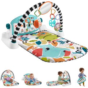 Fisher-Price Baby Activity Mat Glow and Grow Kick & Play Piano Gym, Portable Musical Toy with Fisher-Price Baby Activity Mat Glow and Grow Kick & Play Piano Gym, Portable Musical Toy with