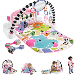 Fisher-Price Baby Gift Set Glow and Grow Kick & Play Piano Gym Pink Playmat & Mu Fisher-Price Baby Gift Set Glow and Grow Kick & Play Piano Gym Pink Playmat & Mu
