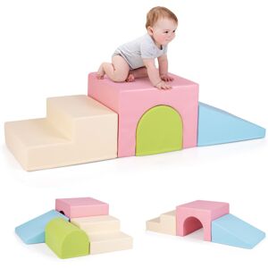 Casart Infant Baby Climb and Crawl Foam Block Play Set-Pink Casart Infant Baby Climb and Crawl Foam Block Play Set-Pink