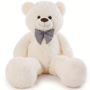 CLOSKYE (White, 4 Feet) Big Teddy Bear 121.92cm Giant White Soft Stuffed Animals Cute Pl CLOSKYE (White, 4 Feet) Big Teddy Bear 121.92cm Giant White Soft Stuffed Animals Cute Pl