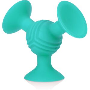 Nuby Silly Three Prong Interactive Suction Toy with Built in Rattle Aqua Nuby Silly Three Prong Interactive Suction Toy with Built in Rattle Aqua